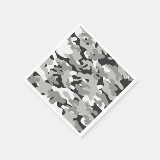 Schwarz-Grau-Camouflage Serviette (Ecke)