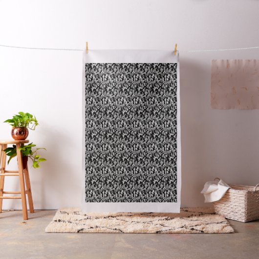Schwarz Grau Camouflage Stoff (Beispiel)