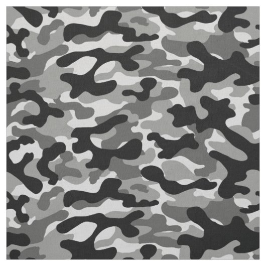 Schwarz Grau Camouflage Stoff (Muster)