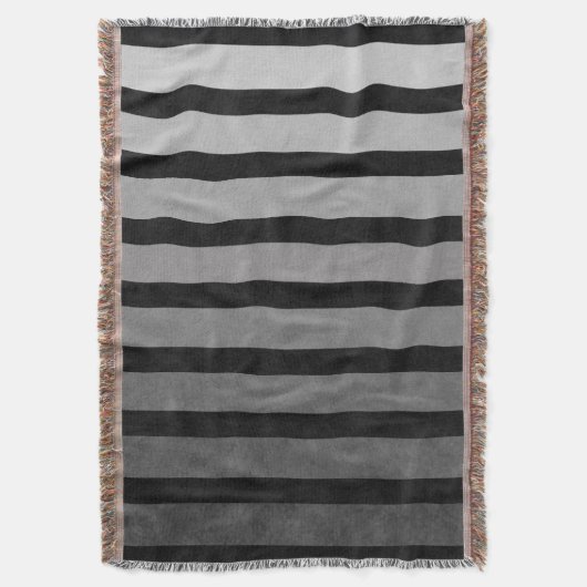 Schwarz-Grau-Camouflage Texturierte Streifen Decke (Vorderseite Vertikal)