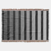 Schwarz-Grau-Camouflage Texturierte Streifen Decke (Vorderseite)