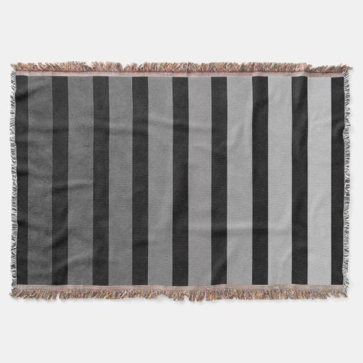 Schwarz-Grau-Camouflage Texturierte Streifen Decke (Vorderseite)