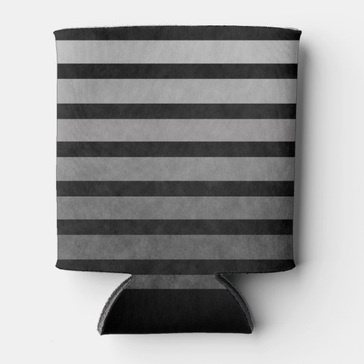 Schwarz-Grau-Camouflage Texturierte Streifen Dosenkühler (Vorderseite)
