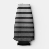 Schwarz-Grau-Camouflage Texturierte Streifen Flaschenkühler (Vorderseite)