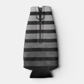 Schwarz-Grau-Camouflage Texturierte Streifen Flaschenkühler (Rückseite)