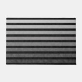 Schwarz-Grau-Camouflage Texturierte Streifen Fußmatte (Vorderseite)