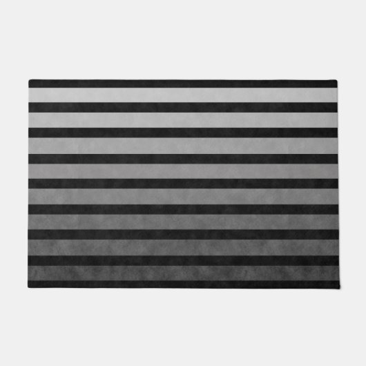 Schwarz-Grau-Camouflage Texturierte Streifen Fußmatte (Vorderseite)