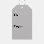 Schwarz-Grau-Camouflage Texturierte Streifen Geschenkanhänger (Rückseite)