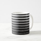 Schwarz-Grau-Camouflage Texturierte Streifen Kaffeetasse (VorderseiteRechts)