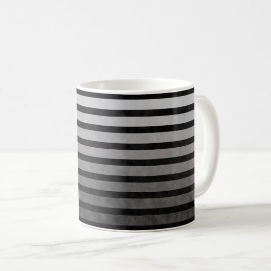 Schwarz-Grau-Camouflage Texturierte Streifen Kaffeetasse (VorderseiteRechts)