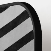 Schwarz-Grau-Camouflage Texturierte Streifen Pickleball Schläger (Linke Seite)