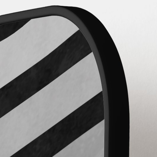 Schwarz-Grau-Camouflage Texturierte Streifen Pickleball Schläger (Linke Seite)