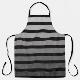 Schwarz-Grau-Camouflage Texturierte Streifen Schürze