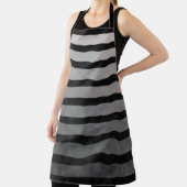 Schwarz-Grau-Camouflage Texturierte Streifen Schürze (InSitu)