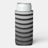 Schwarz-Grau-Camouflage Texturierte Streifen Selters Dosenkühler (Seltzer Vorderseite)