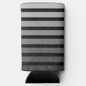 Schwarz-Grau-Camouflage Texturierte Streifen Selters Dosenkühler (Rückseite)