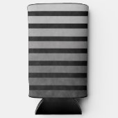 Schwarz-Grau-Camouflage Texturierte Streifen Selters Dosenkühler (Vorderseite)