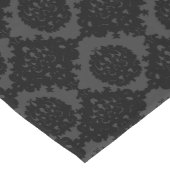 Schwarz-Grau-Damast-Muster Kurzer Tischläufer (Ecke)