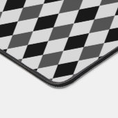 Schwarz-Grau-Diamant-Muster Schreibtischunterlage (Ecke)