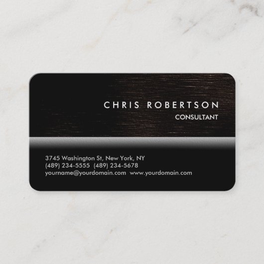 Schwarz-Grau-Dunkelbraun-Muster-Visitenkarte Visitenkarte (Vorderseite)