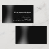 Schwarz-Grau-Einfache Schlichte Standard-Visitenka Visitenkarte (Vorne/Hinten)