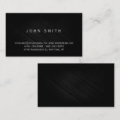 Schwarz-Grau-Einfache Schlichte Visitenkarte (Vorne/Hinten)
