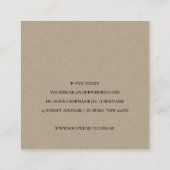 SCHWARZ GRAU EINFACHER VACUUM CLEANER CLEANER SERV QUADRATISCHE VISITENKARTE (Rückseite)