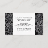 Schwarz-Grau-einfarbige Blätter Treuekarte (Rückseite)