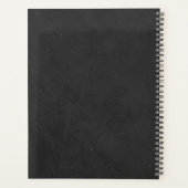 Schwarz-Grau-Elegante Blume Planer (Rückseite)