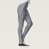 Schwarz-Grau-Elster-Muster Leggings (Rechts)