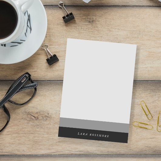 Schwarz/Grau Farbblock Post-it Klebezettel