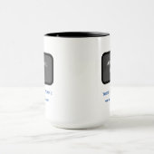 Schwarz/Grau-Farbe personalisieren Tasse (Zentrum)