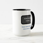 Schwarz/Grau-Farbe personalisieren Tasse (VorderseiteRechts)