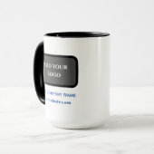 Schwarz/Grau-Farbe personalisieren Tasse (Vorderseite Links)