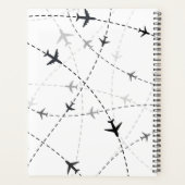 Schwarz-Grau-Flugzeug, einfach, Minimalistisch Planer (Rückseite)