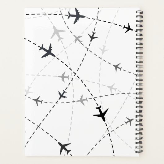 Schwarz-Grau-Flugzeug, einfach, Minimalistisch Planer (Rückseite)