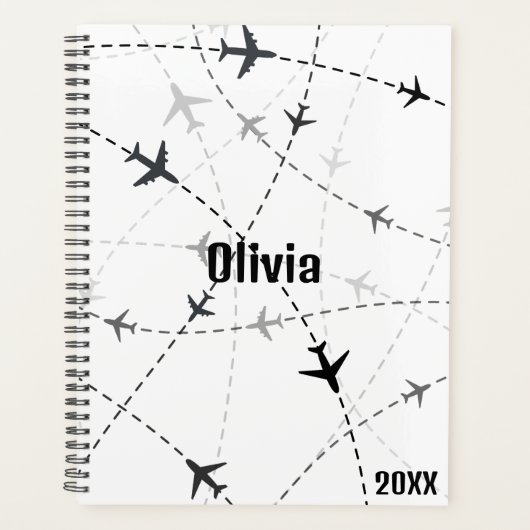 Schwarz-Grau-Flugzeug, einfach, Minimalistisch Planer (Vorderseite)