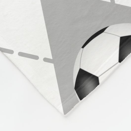 Schwarz-Grau-Fußball-Raute Fleecedecke (Ecke)