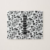 Schwarz-Grau-Fußballmannschaft farbenfroh Mädchen Puzzle (Horizontal)