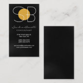Schwarz-Grau-Gelb-Monogramm-Visitenkarte Visitenkarte (Vorne/Hinten)