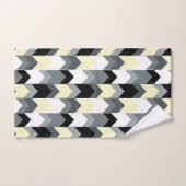 Schwarz, grau, gelb, Zickzack Handtuchhandtuch Set (Handtuch)