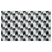 Schwarz, grau, gelb Zickzack Stoff (Fat Quarter (45,7 x 55,9 cm))