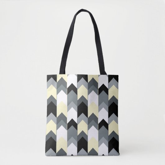 Schwarz, grau, gelb Zickzack Tasche (Vorderseite)