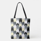 Schwarz, grau, gelb Zickzack Tasche (Rückseite)
