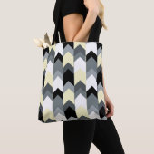 Schwarz, grau, gelb Zickzack Tasche (Von Nahem)