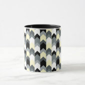 Schwarz, grau, gelb Zickzack Tasse (Zentrum)