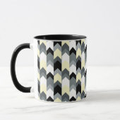 Schwarz, grau, gelb Zickzack Tasse (Links)