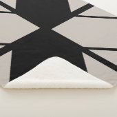 Schwarz-Grau-Geometrisches Design Sherpadecke (3/4)