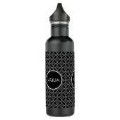 Schwarz & Grau geprüft Edelstahlflasche (Links)