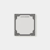 Schwarz/Grau Gerahmte klassische Grenze | PERSONAL Post-it Klebezettel (Vorderseite)